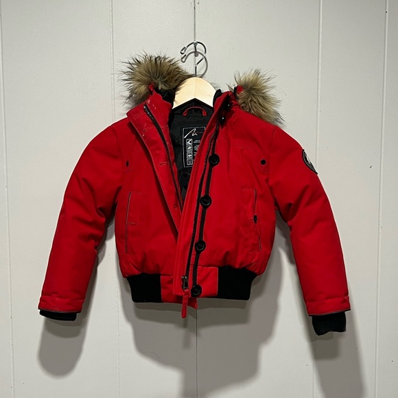 aplinetek Other - Cozy Red Kids Parka Jacket with Faux Fur Hood